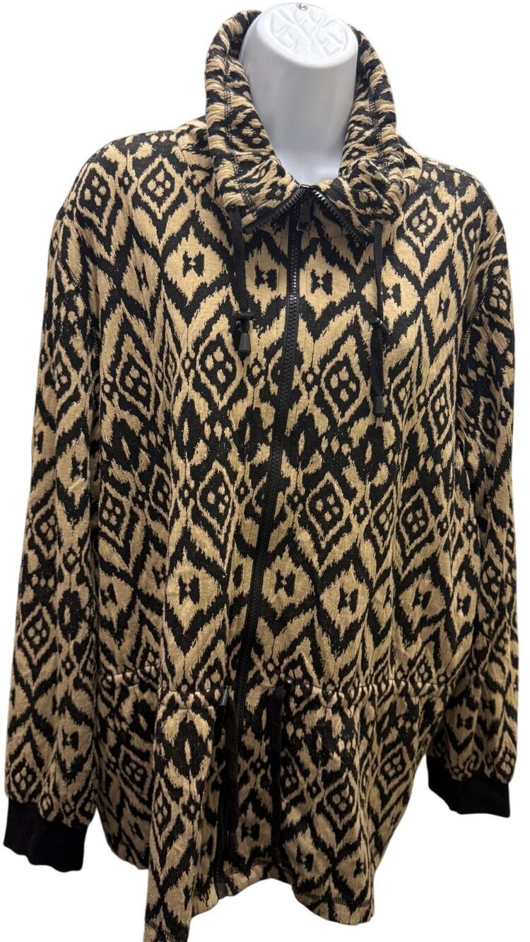 Ruby Rd Favorites Women's Jacket 2X tribal Adjustable Western Plus Aztec Cowboy